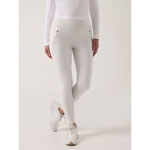 Athleta Peak Hybrid Fleece Tights in Birch Grey S